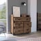 Tuhome Alyn Dresser, Four Legs, Four Drawers, One Double Drawer, Superior Top, Dark Brown CLB7153 - alternate 6